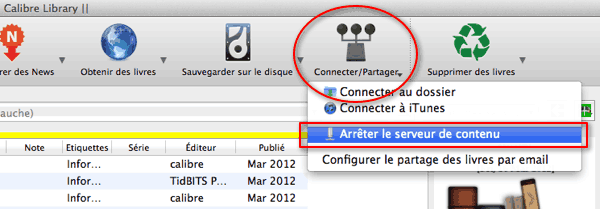 Partager ses ebooks avec Calibre