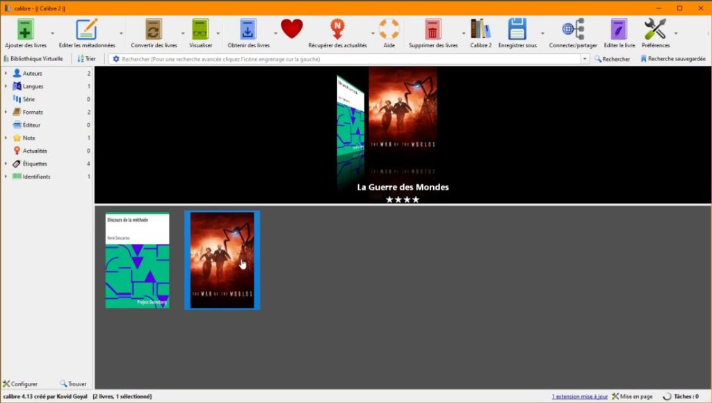 Présentation et tuto logiciel Calibre (ebooks)