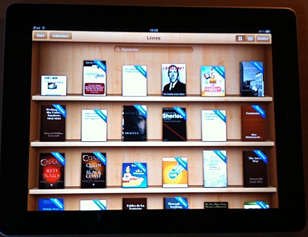 Livres en mode paysage dans iBooks