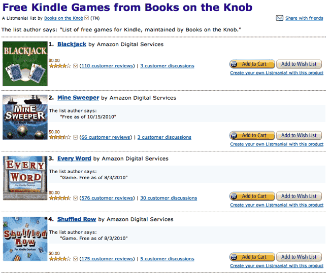 Quelques jeux Kindle gratuit Jeux Kindle gratuits
