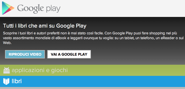 Les services Google Play Italie