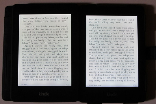 Comparaison écran Kindle Paperwhite