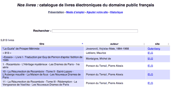 un moteur de recherche de livres gratuits