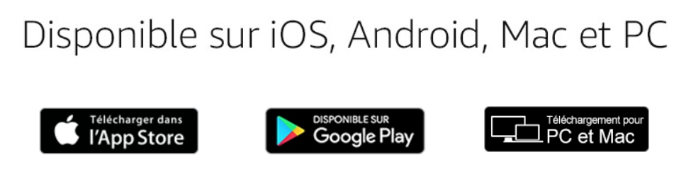 applications kindle sur android et windows