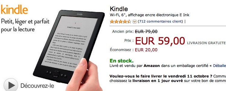 Kindle 59 euros