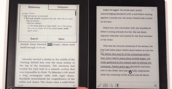 kindle paperwhite kobo aura