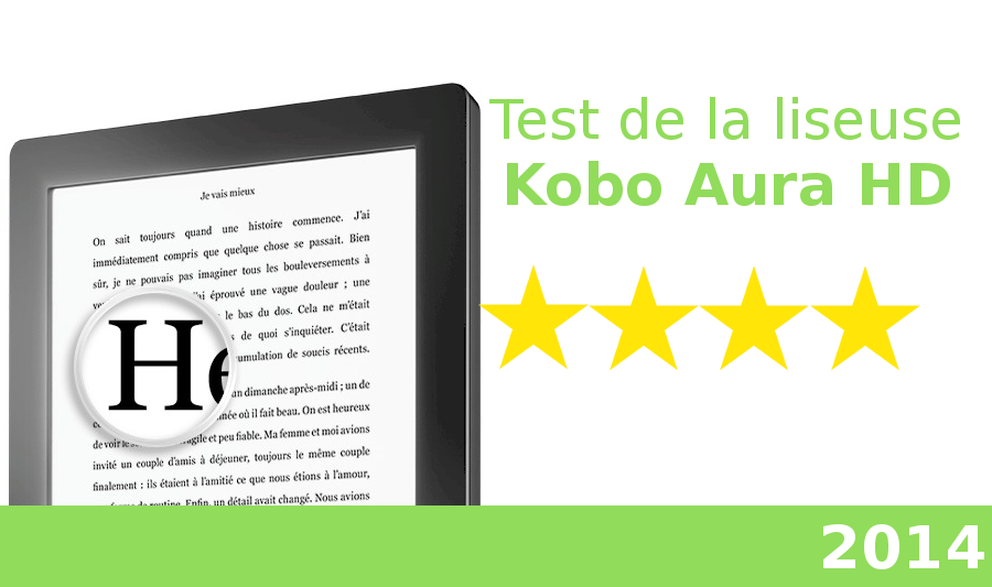 test de la liseuse kobo aura hd