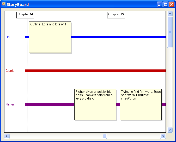 ywriter5 storyboard