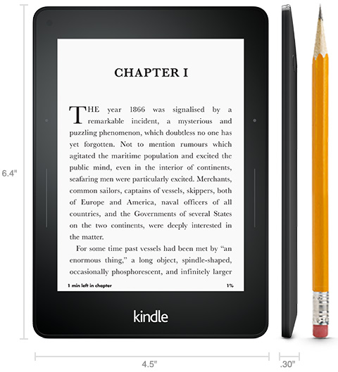 kindle voyage dimensions