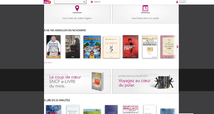 catalogue sur le site e-livre sncf