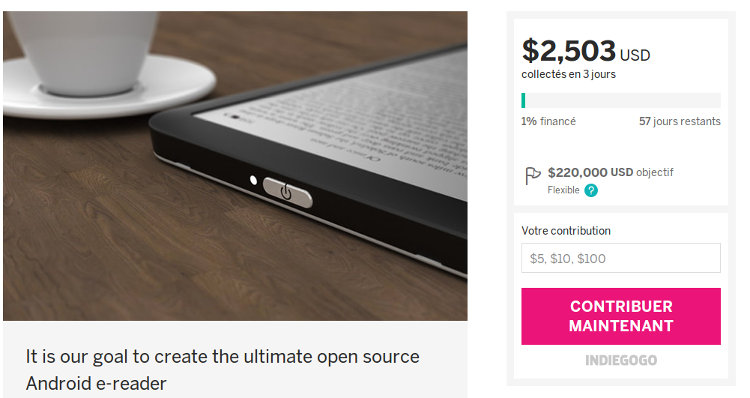 ultimate e-reader sur indiegogo