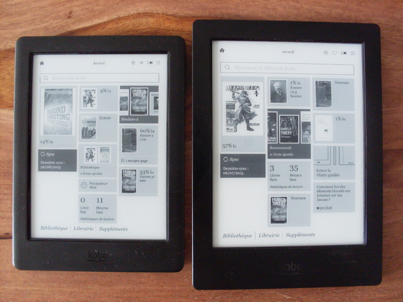 Kobo Glo HD et Kobo Aura H2O