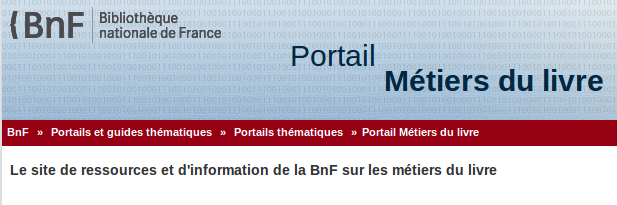 BnF : portail des métiers du livre