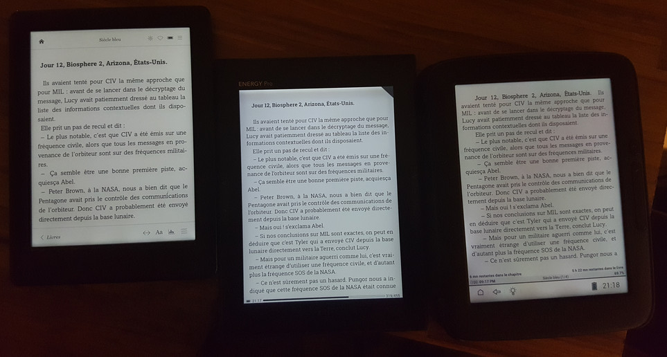 nergy sistem eReader Pro HD comparaison