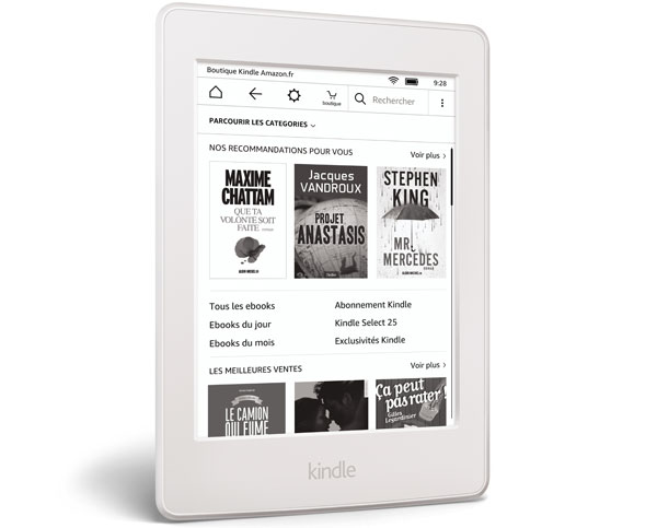 white kindle ereader