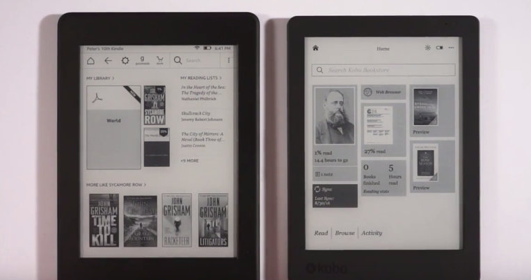 comparaison vidéo kindle paperwhite et kobo aura 2