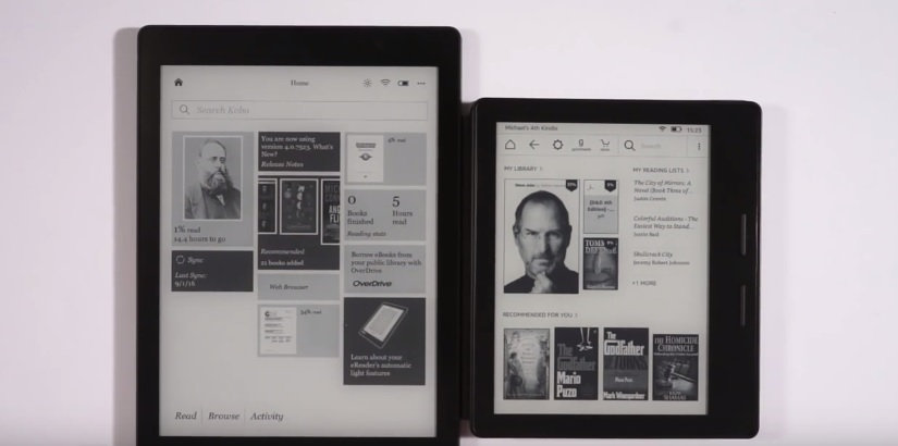 comparaison kobo aura one kindle oasis