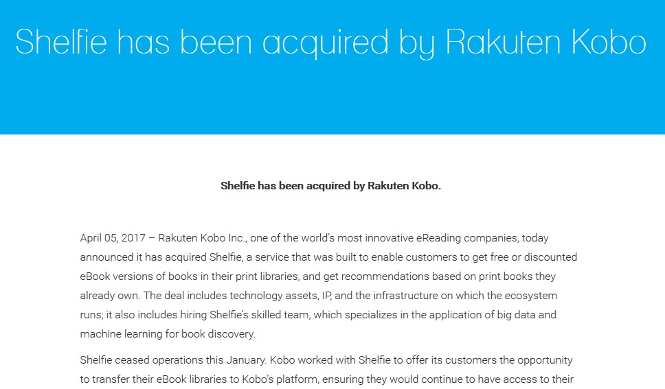 Shelfie Rakuten Kobo