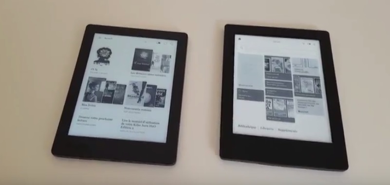 comparaison vidéo Kobo Aura H2O