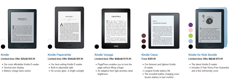 La Kindle Oasis est toujours disponibles aux USA