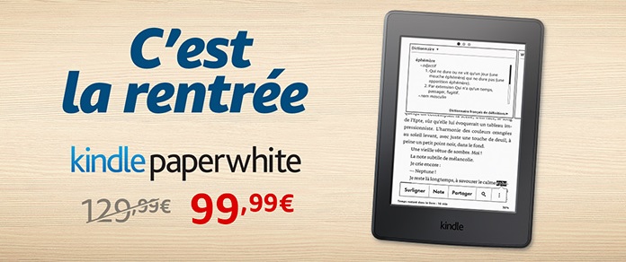 kindle paperwhite promo rentrée