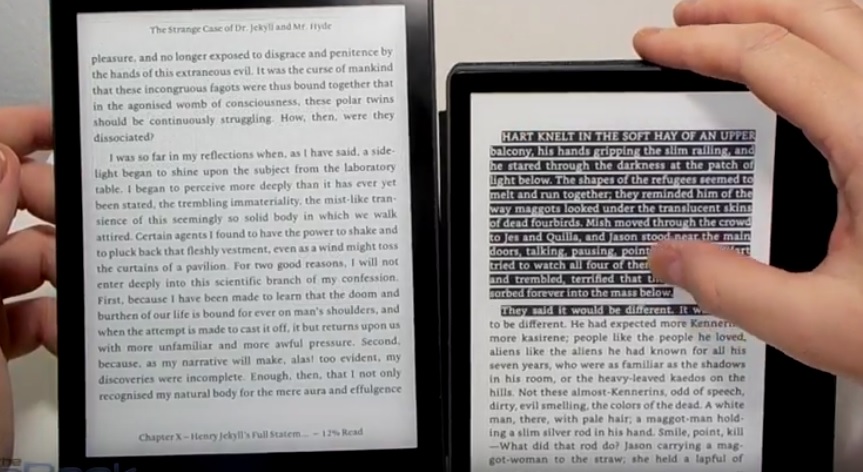 comparatif interface kindle oasis et kobo aura one