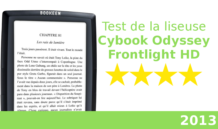 test liseuse cybook odyssey frontlight HD