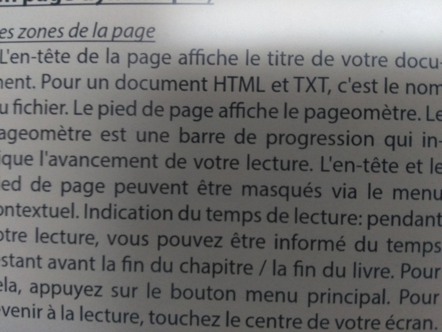 précision écran contraste nolim liseuse