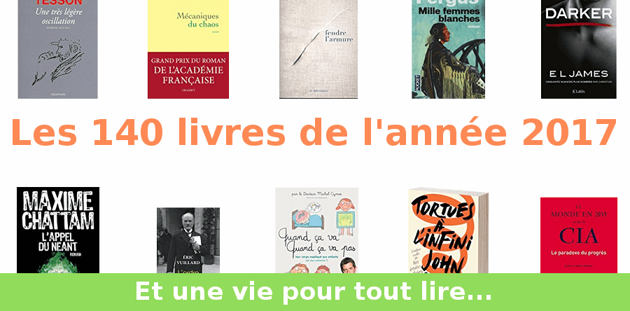 top 140 des livres de 2017