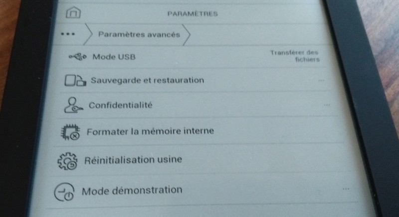 paramètres supplémentaires