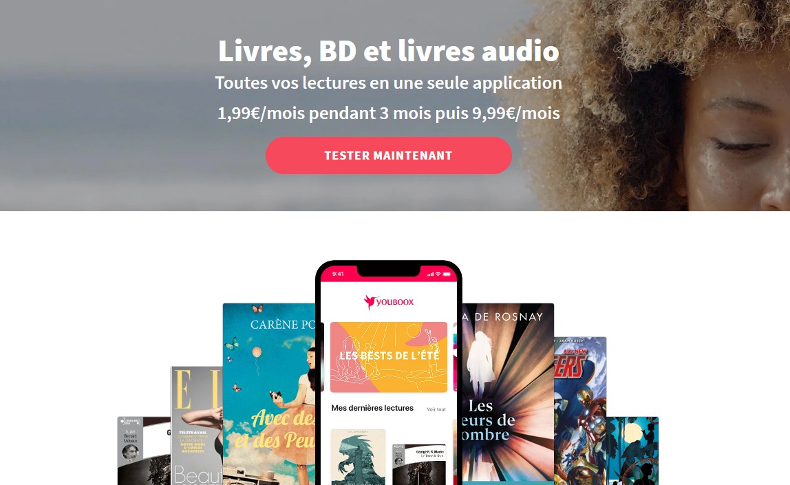 accueil du site youboox