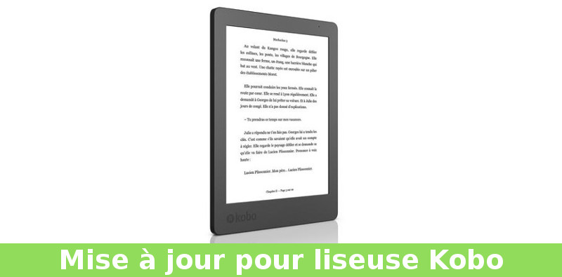 nouveau logiciel pour liseuse Kobo