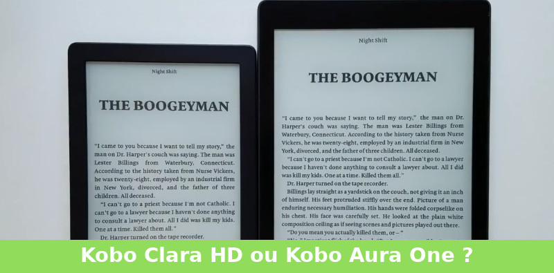 comparaison kobo clara hd et kobo aura one