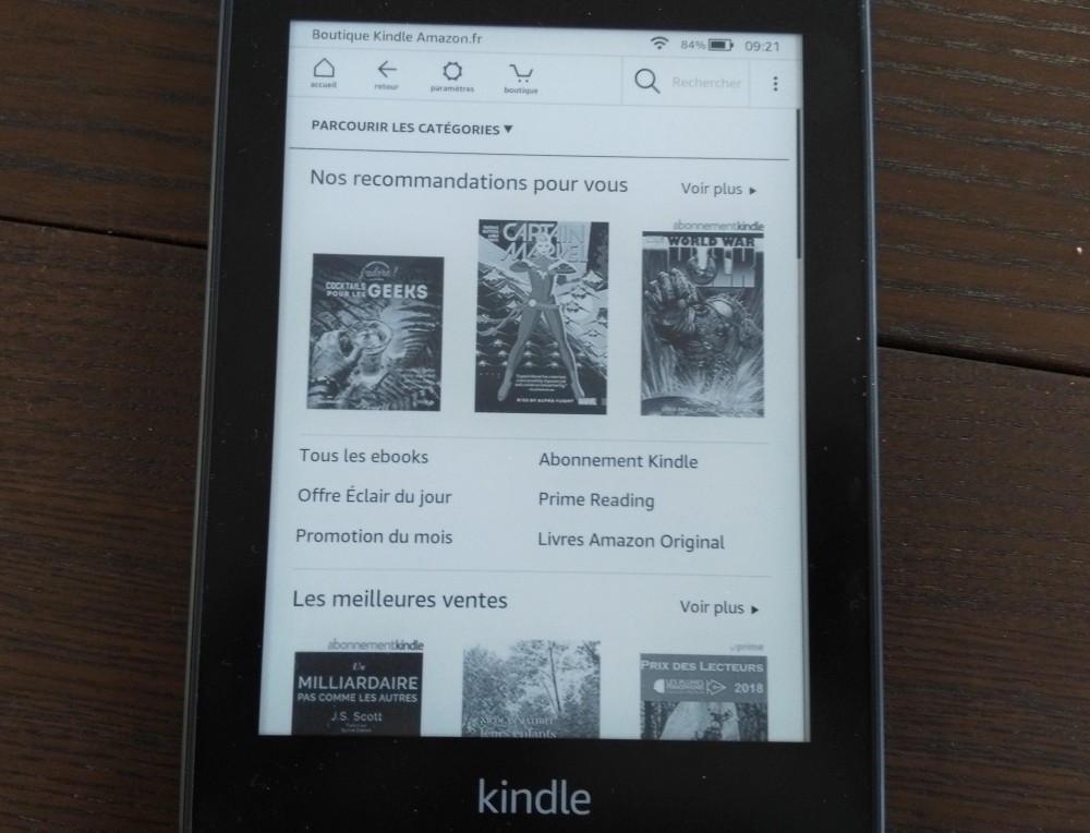 Test de la liseuse Kindle Oasis d' - Touki Montréal