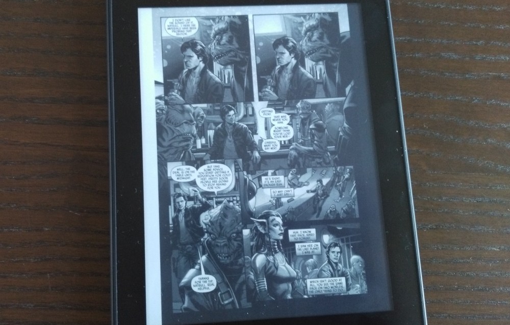 Test Kindle Paperwhite : lecture d'un comics