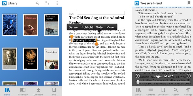 Bluefire Reader : une application de lecture sur tablette simple