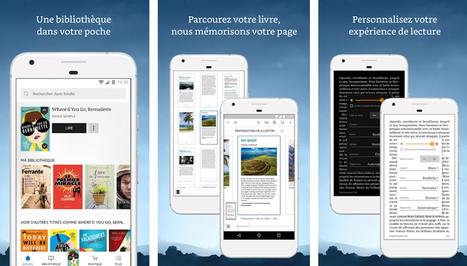 application amazon kindle sur smartphone