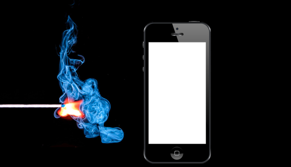 apple iphone feu incendie