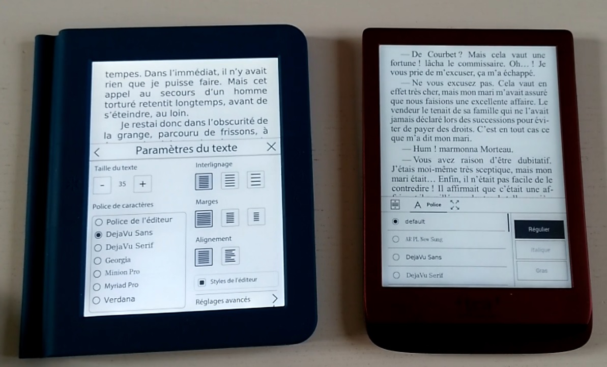 Kindle Paperwhite VS Bookeen Saga 