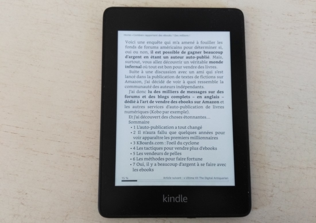 Liseuse reconditionnée Kindle et Kobo