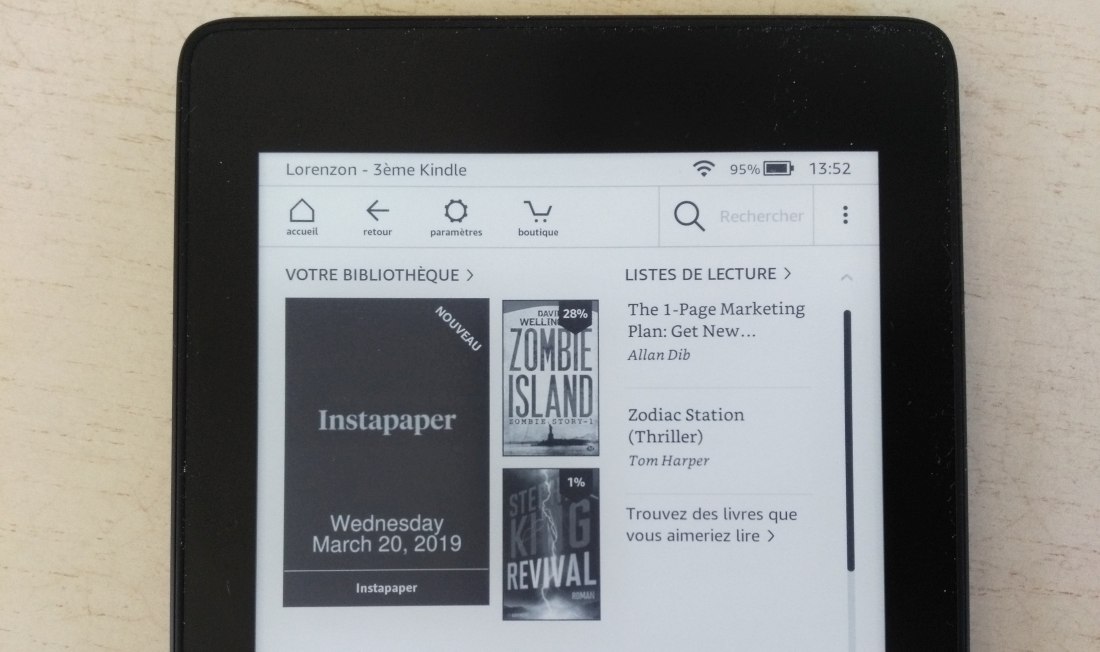 Un nouvel ebook est présent : il contient les articles Instapaper