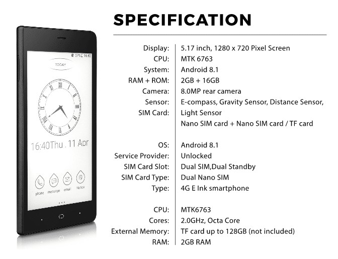 smartphone kingrow k1 caractéristiques