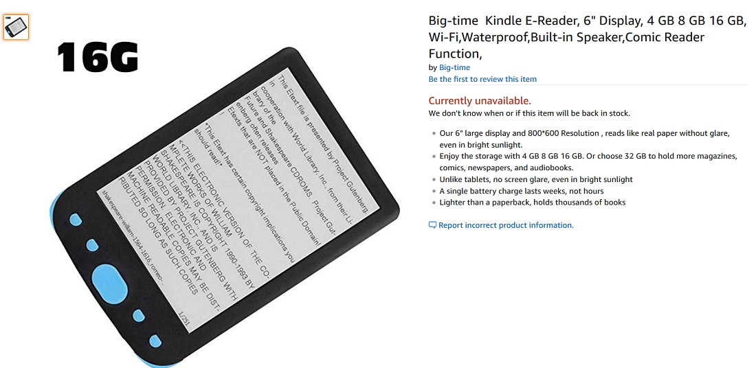 liseuse big time ereader