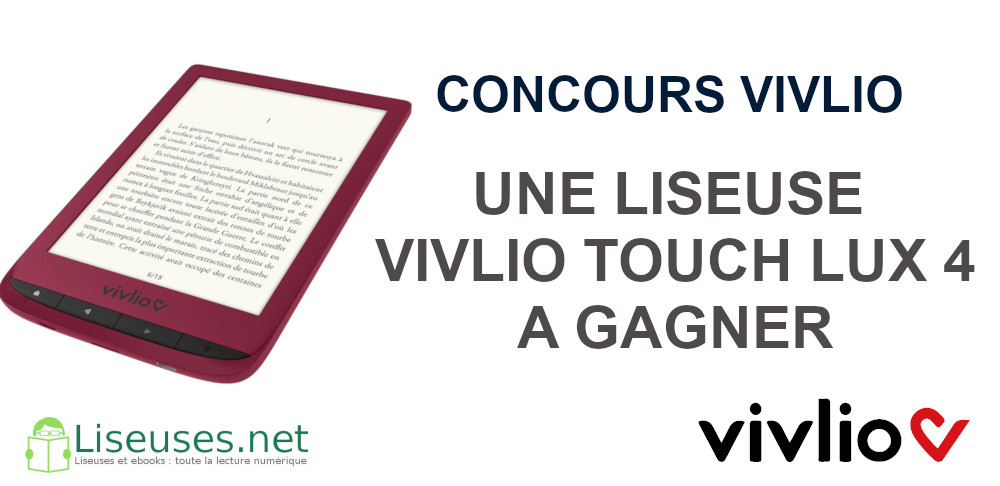 Concours : Gagnez votre liseuse Vivlio Touch Lux 5 pour l'été !