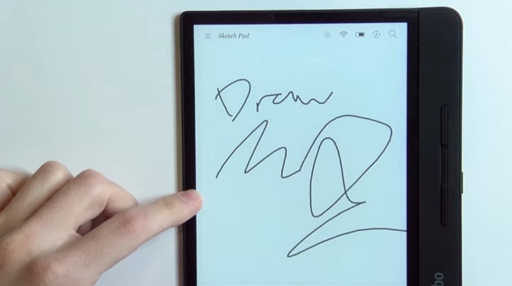 Une kobo forma avec sketch pad