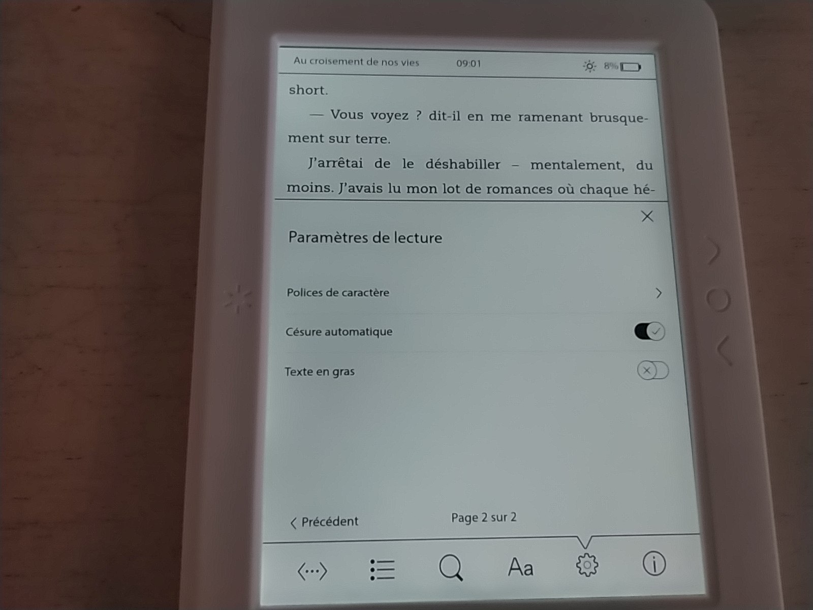 ereader bookeen diva text