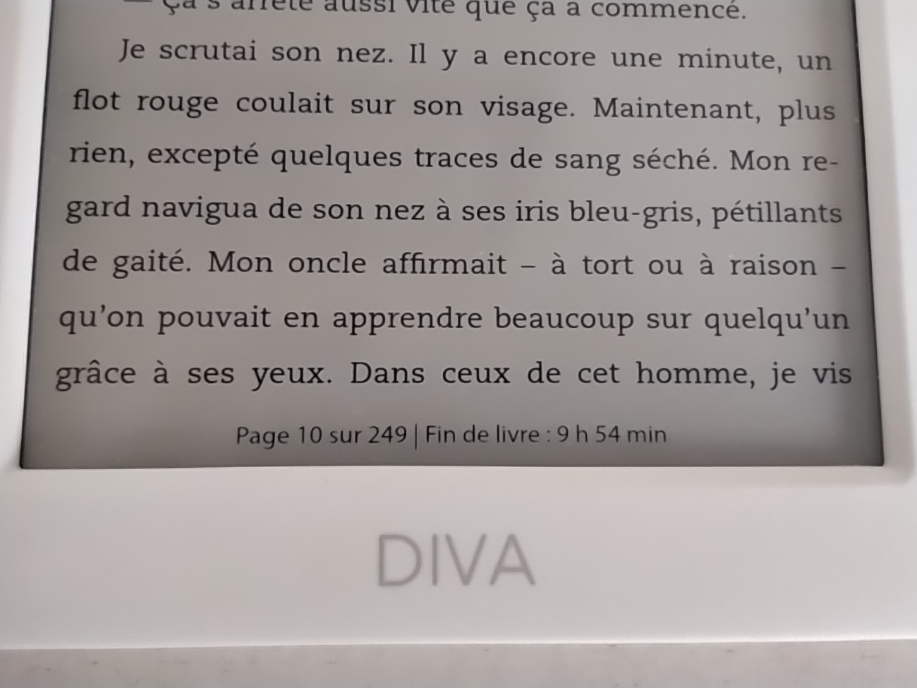 Bookeen Diva statistiques lecture