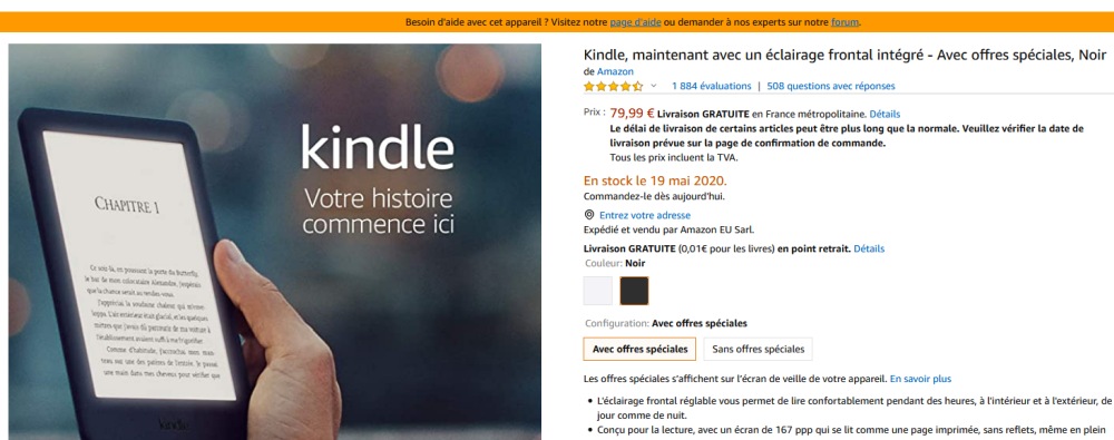 stock kindle avril 2020