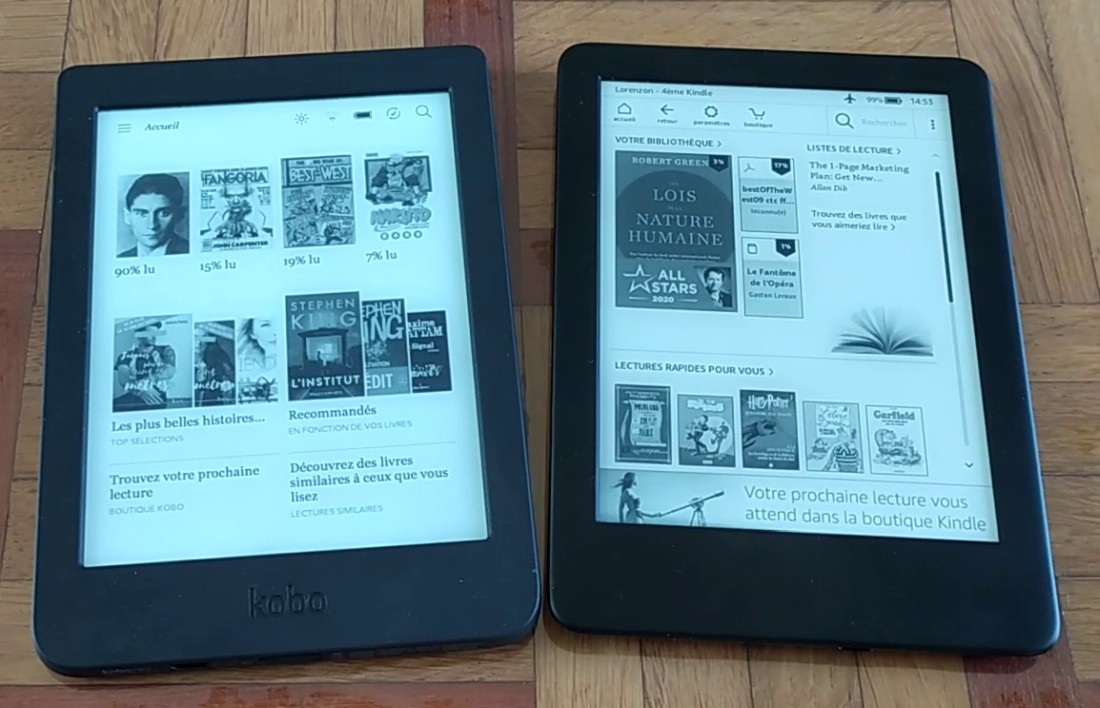 comparatif kobo nia vs kindle