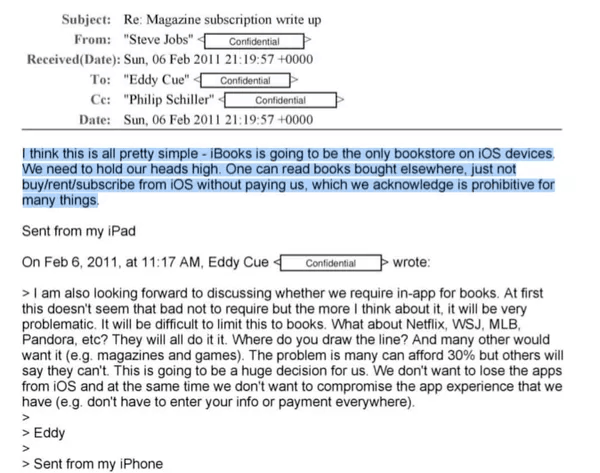 email de steve jobs à eddy cue